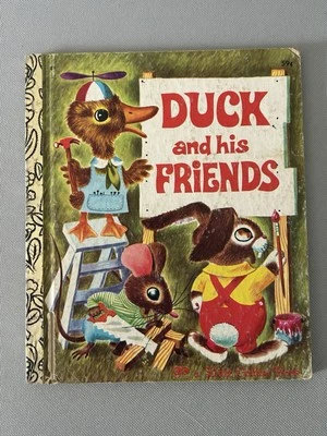 Утка и его друзья Ричард Скарри маленькая золотая книга HC винтажный 1977 - Изображение 1 из 4