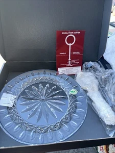 Waterford Crystal 8" LISMORE Petite Server Tidbit Plate Tray w/ Handle - Picture 1 of 6