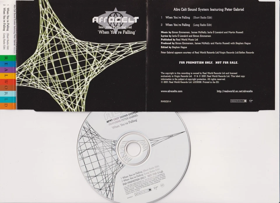 Afro Celt Sound System featuring Peter Gabriel – When You're Falling - 2 Tr. CD - Bild 1 von 1