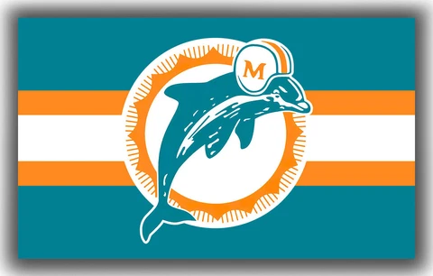 Miami Dolphins Football Team Memorable Retro Flag 90x150cm 3x5ft Fan Best Banner Cover