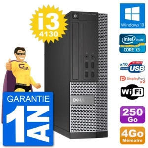 PC Dell Optiplex 7020 SFF Intel i3-4130 RAM 4Go Festplatte 250Go Windows 10 Wifi - Bild 1 von 3