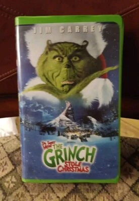 Dr. Seuss How the Grinch Stole Christmas VHS, 2001 Universal Clamshell Foto 1 de 2
