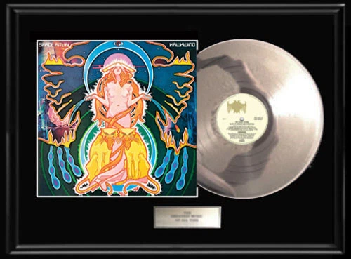 HAWKWIND LIVE SPACE RITUAL FRAMED LP WHITE GOLD SILVER PLATINUM TONE RECORD - Image 1 of 1