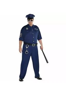 NUEVO DISFRAZ DE POLICÍA "On Patrol" adulto/adultos talla grande nuevo con etiquetas Foto 1 de 4