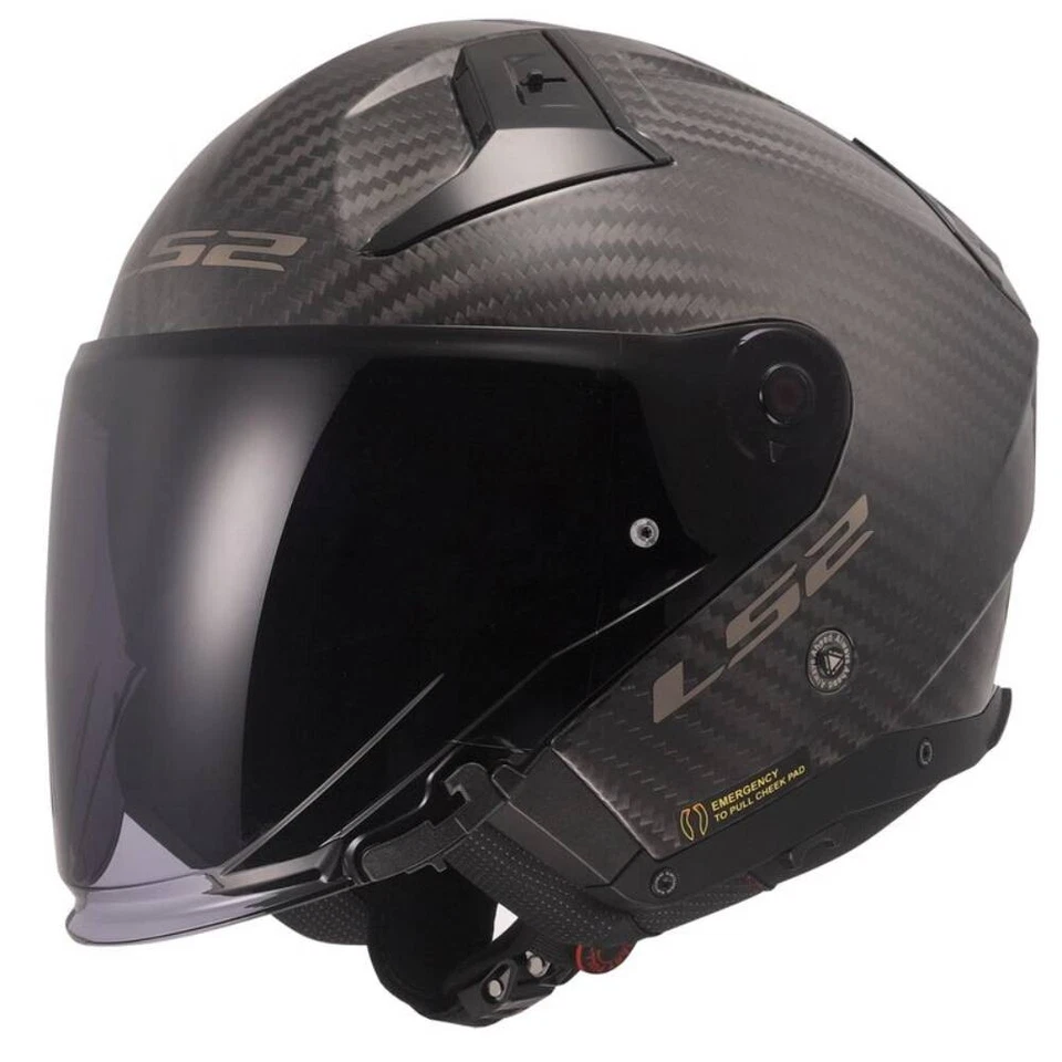 Casco Jet Carbonio Ls2 OF603 Infinity II Carbon Opaco - Immagine 1 di 1