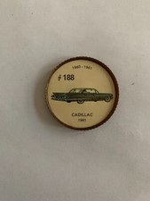 1962 Jell-O History of the Auto Coins #188 Cadillac 1961, VINTAGE! (inv.1)