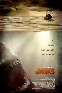 Jaws From the deep Movie Poster or Canvas Picture Art Movie Car Game Film A0-A4 - Picture 1 of 5