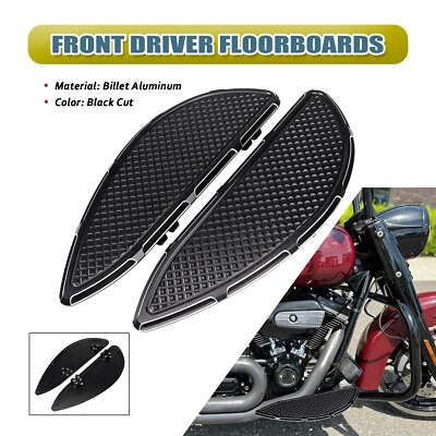 Black Diamond Driver Floorboards Footboards For Harley Electra Tour Road Glide - Image 1 of 4