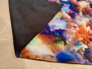 Bonded microfleece Space Multicolour coat fabric 2m x 1.47m - Picture 1 of 5