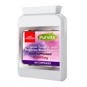 180 cápsulas de cúrcuma y pimienta negra 100% natural cúrcuma FUERTE 10.000 mg - Imagen 1 de 1