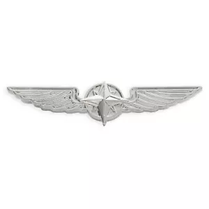Silver Pilot Wings Aviation Pin Badge by Design4Pilots - Foto 1 di 2