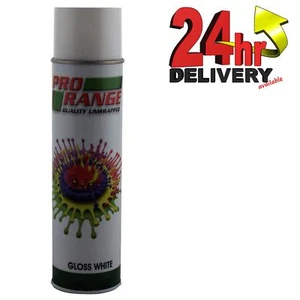 Pro Range PROGW500 glänzend weiß Acryl Sprühfarbe 500ml Aerosoldose - Bild 1 von 1