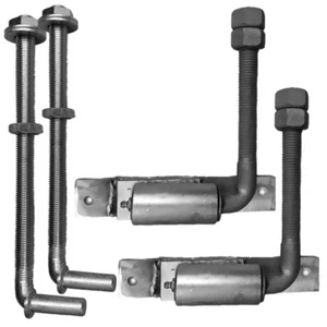 5/8" J-Bolzen Torscharnier Aluminium verstellbar 12" lange Schrauben Kugellager (Paar) - Bild 1 von 2