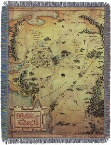 Northwest Warner Bros Der Hobbit Mittelerde Gewebter Wandteppich Überwurf Decke 48 - Bild 1 von 8