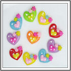 Double Heart W' Flowers ~ 10 Pack ~ 20 X 15 Mm ~ Gypsy Bling ~ Free Shipping