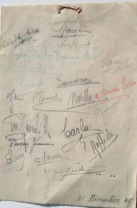 Calendario epoca con autografi Attori EIAR Radio 1946 - Foto 1 di 1