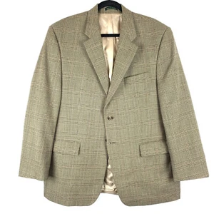 VTG Lauren Ralph Lauren Glen Plaid Blazer 44R 100% Wool - Picture 1 of 12