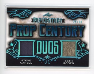 STEVE CARELL SETH ROGEN 2021 Leaf Pop Century PCD-25 PROP DUOS RELIC 25/30