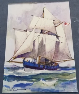 Gordon Grant An English 14-Gun Revenue Cutter of 1815 litografía arte impresión color - Imagen 1 de 8