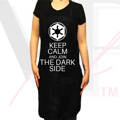 Star Wars Apron Adjustable Kitchen Grill BBQ Bake KEEP CALM & JOIN THE DARK SIDE - Image 1 of 4
