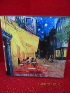 CAJA DE JOYAS DE VIDRIO CAFETERA TERRAZA NOCTURNA TERCIOPELO FORRADA COMO NUEVA EN CAJA a - Imagen 1 de 7