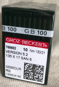 GROZ-BECKERT 135X17 SAN 5 GEBEDUR/130/21 - 100 PCS. NEEDLES - Picture 1 of 3