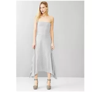 Vestido Trapecio Gap Talla XS Sin Tirantes 4 en 1 Gris Plegable Jersey Informal - Imagen 1 de 6
