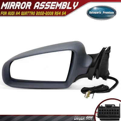 Espejo retrovisor eléctrico del lado izquierdo del conductor con plegado manual térmico para Audi A4 Quattro RS4 S4 Foto 1 de 4