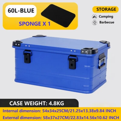 Caja de almacenamiento de coche al aire libre de 22 pulgadas estuche organizador de camping caja de herramientas portátil de aluminio Foto 1 de 4