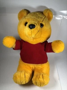 Toy Network Plush Teddy Bear Yellow Red Sitting 16” Stuffed Animal - Picture 1 of 11