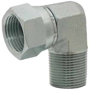 JIC 24 Female Swivel x 1-1/2" NPT Male 90 Degree Elbow Adapter 9-6501-24-24 - Imagen 1 de 2