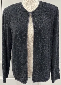 Vintage C&A Samen Perlen Detail Blazer Jacke Navy Blau Gr. 14 Besondere Anlässe - Bild 1 von 7