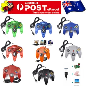 For Windows PC Linux Raspberry Pi Wired N64 USB Controller Gamepad Joystick AU - Picture 1 of 78