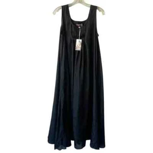 JOHNNY WAS x PETE GRETA Dress Women’s 100% Silk Maxi Dress Black Size Small - Picture 1 of 10