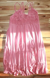 J.NNA Boutique Slip Dress – Coral/Salmon – Women’s Size Small – Lace Top - Picture 1 of 8