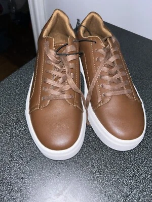 Calvin Klein Men's Carter Leather Oxford Lace up Dress Shoe Size 8.5  US Brown  - Image 1 of 4