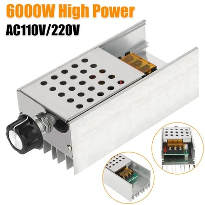 AC 110-220V 6000W SCR Motor Speed Controller Voltage Regulator Dimmer Thermostat - Image 1 of 4