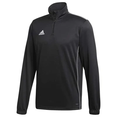 Adidas Para Hombres Manga Larga Top Pequeño Negro Aeroready Transpirable 1/4 Cremallera Golf Informal Foto 1 de 4