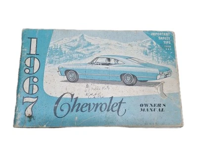 1967 Chevrolet Owners Manual Caprice Impala Bel Air Original 2nd Edition  - Image 1 of 4