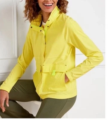 Chaqueta de Carga T by Talbots Ligera Elastizada con Capucha Talla 3X Amarillo Pera Nueva con Etiquetas Foto 1 de 4
