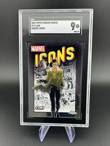 2024 Topps Chrome Marvel Loki Marvel Icons SGC 9 - Picture 1 of 3