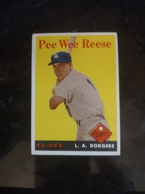 1958 Topps #375 PeeWee Reese! ¡EXCELENTE! ¡Sin pliegues! Foto 1 de 2