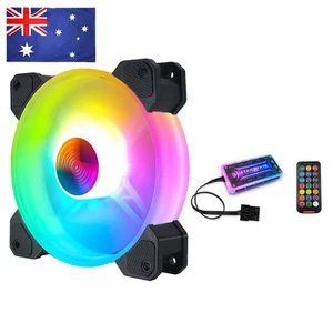 120mm RGB Cooling Fan Desktop Chassis Case Gorgeous Quiet Radiator - Afbeelding 1 van 24