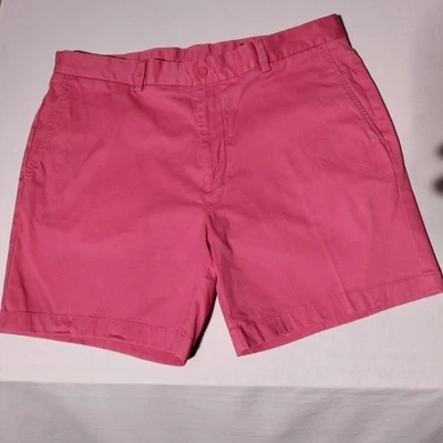 Shorts Vineyard Vines Breaker rosa algodão elastano tamanho 38 (37"x6.5") frente plana - Imagem 1 de 4