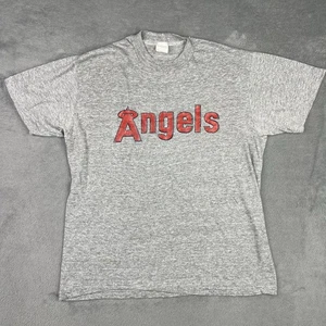 Vintage LA Angels Shirt Men Large (Fits Small) 80s Single Stitch BOXY California - Picture 1 of 11