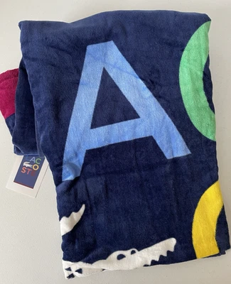Lacoste Beach Towel New Authentic 100% Cotton  36"x72” Iconic Logo Navy - Image 1 of 4