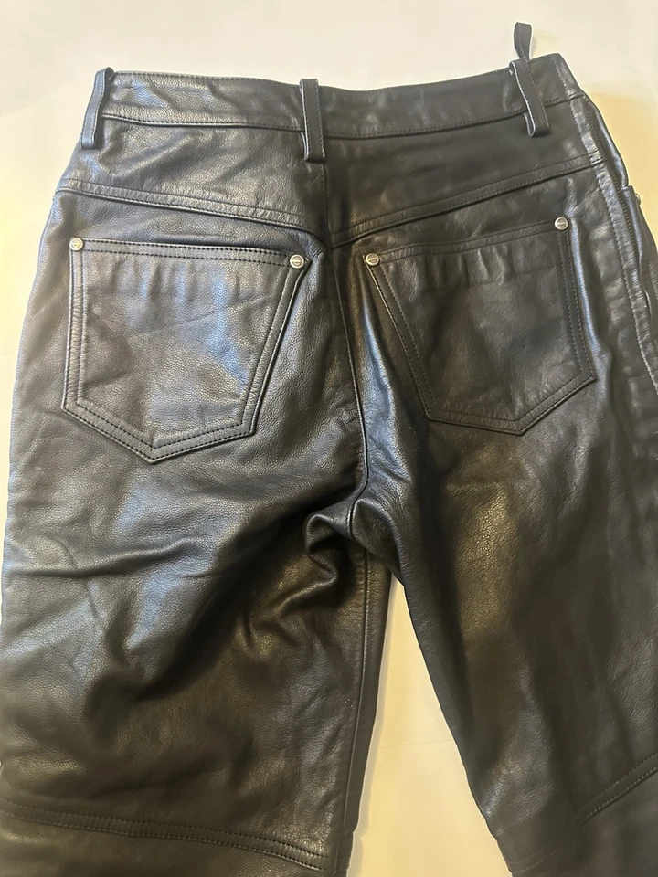 Leather Pants Harley Davidson Women’s Size 34/6 Black 5 Pocket 03402 - Image 1 of 4