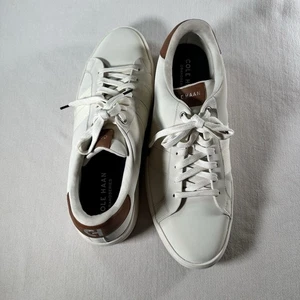 COLE HAAN Grand Crosscourt Sneaker Men's Size US 13 M Ivory/Tan - Picture 1 of 10