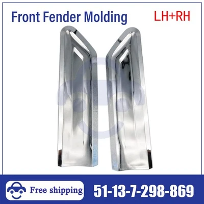 For 2013-2015 BMW 750Li / xDrive F02 Front Fender Molding Left Right Side Chrome - Image 1 of 4