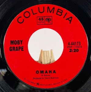 MOBY GRAPE 45 OMAHA / SOMEDAY—EX - Picture 1 of 6
